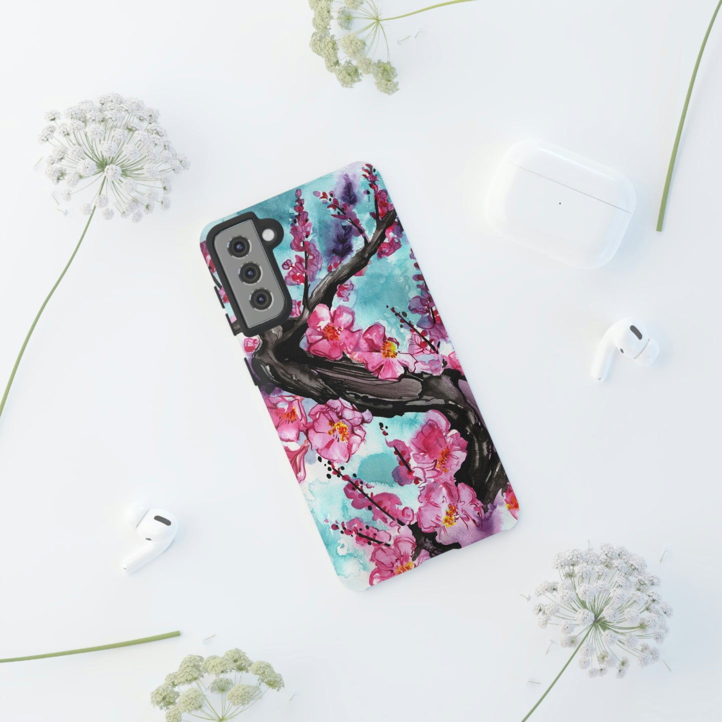 Liquid Flora Cherry Blossom Tough Phone Case