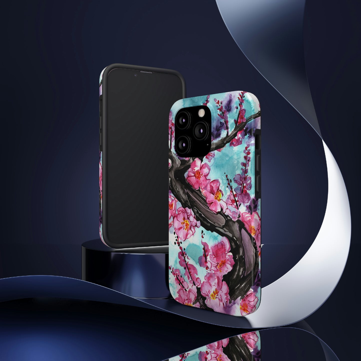 Liquid Flora Cherry Blossom iPhone Tough Case