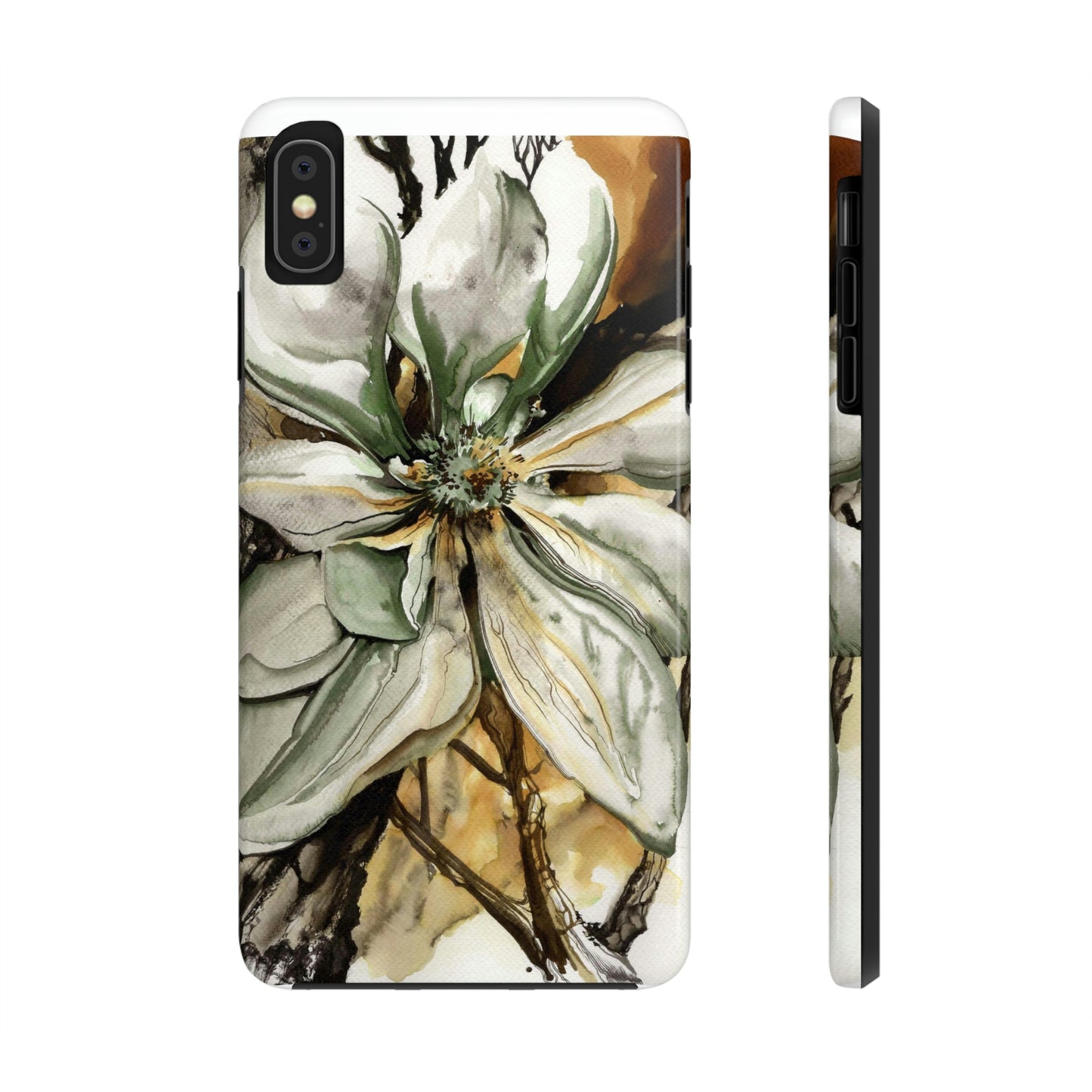 Liquid Flora Magnolia Tough iPhone Case