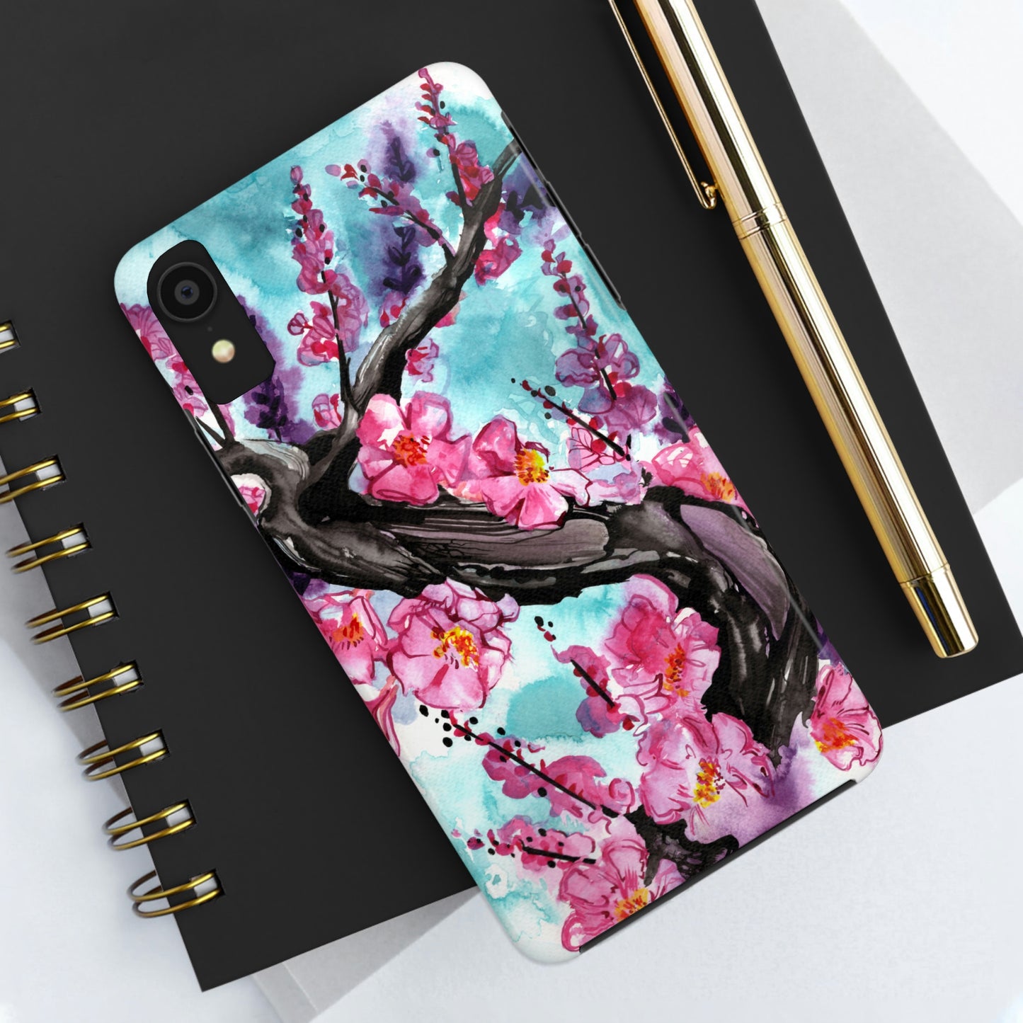 Liquid Flora Cherry Blossom iPhone Tough Case