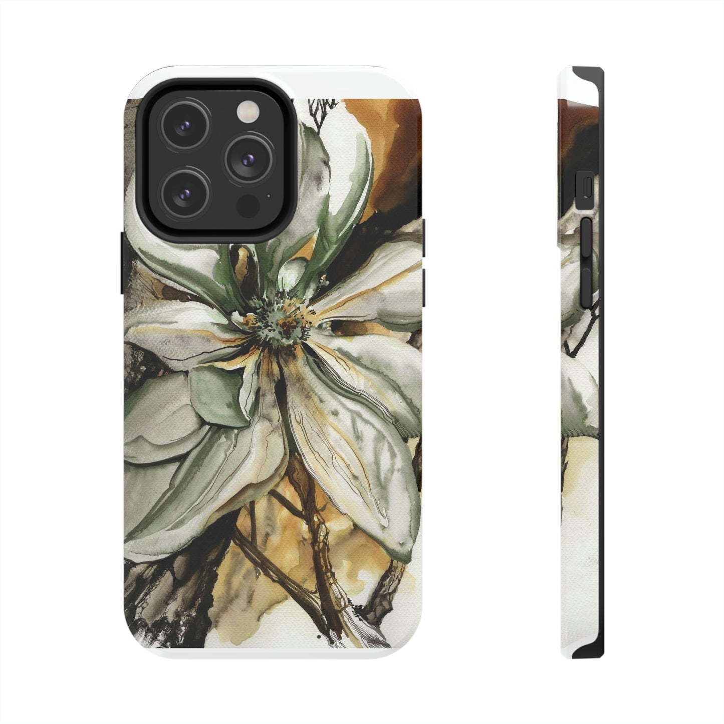 Liquid Flora Magnolia Tough iPhone Case