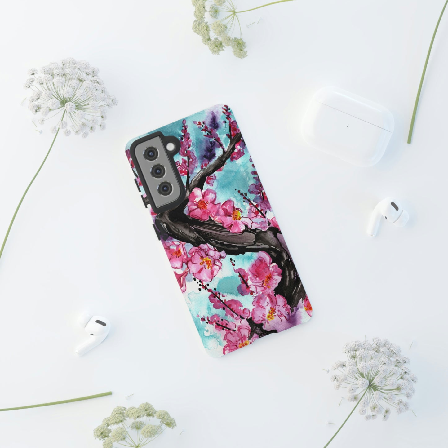 Liquid Flora Cherry Blossom Tough Phone Case