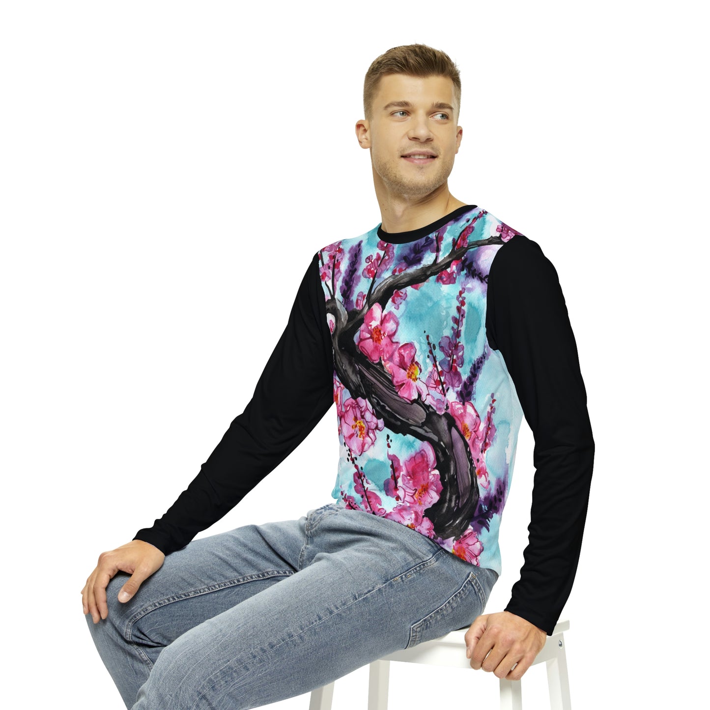 Liquid Flora Cherry Blossom Long Sleeve Tee