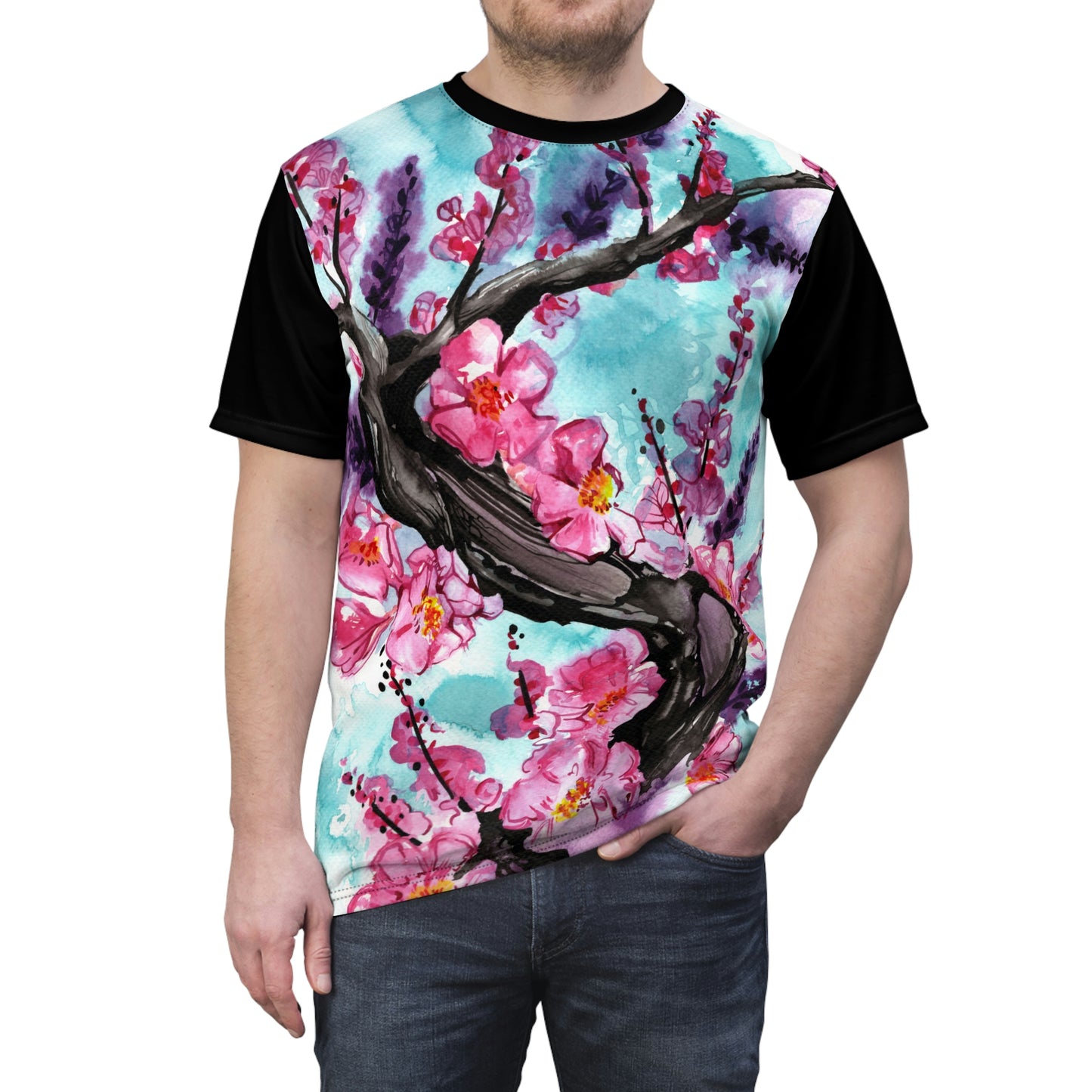 Liquid Flora Cherry Blossom Men's Tee