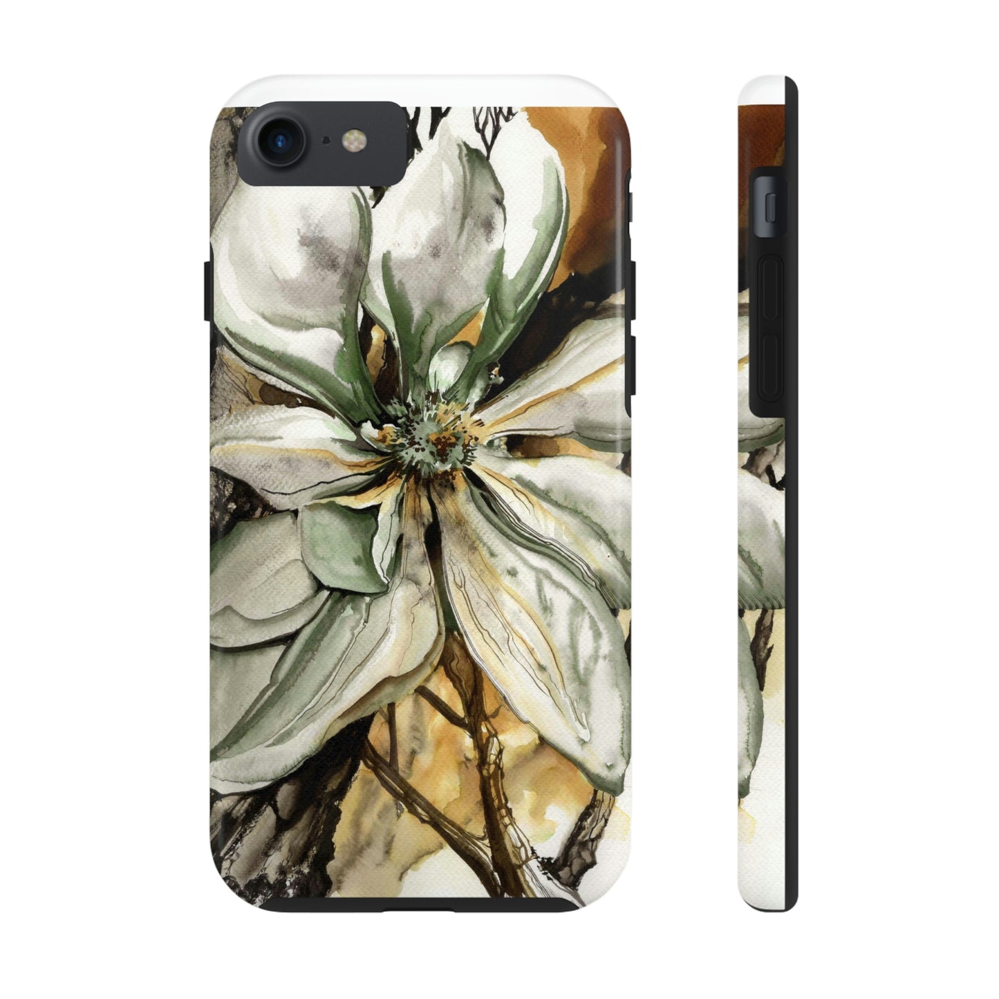 Liquid Flora Magnolia Tough iPhone Case