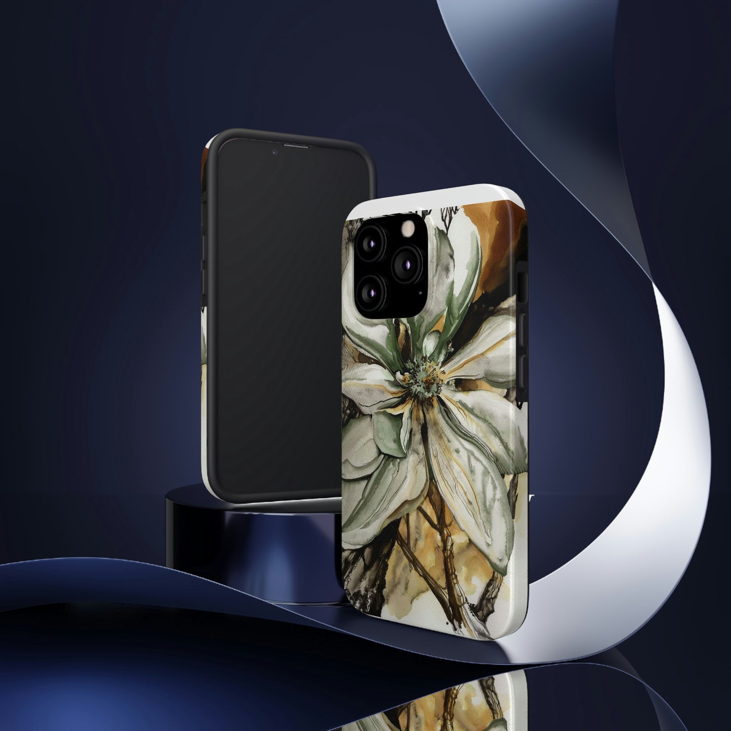 Liquid Flora Magnolia Tough iPhone Case