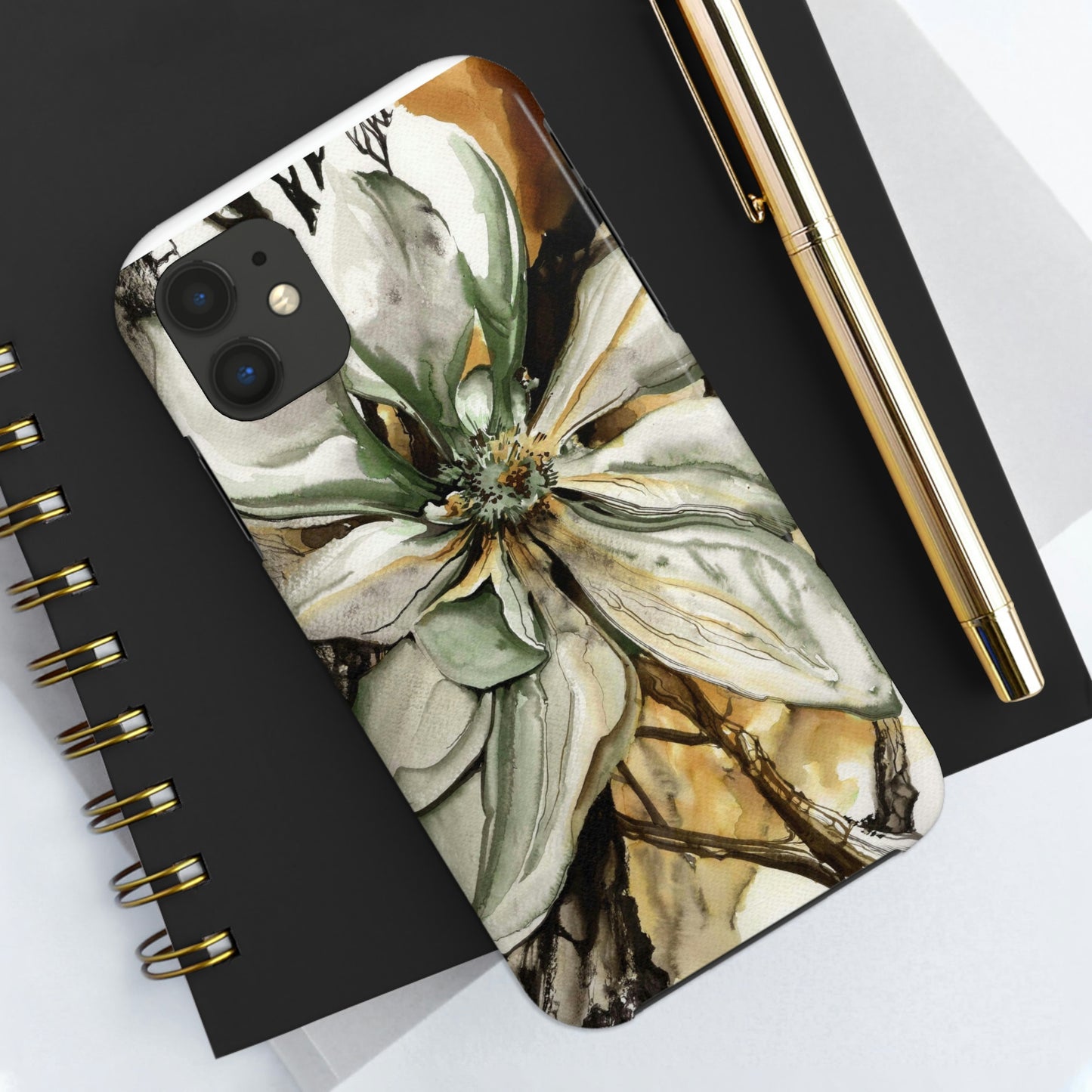 Liquid Flora Magnolia Tough iPhone Case