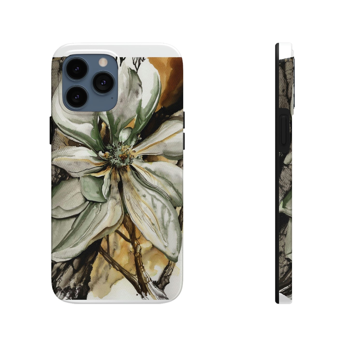 Liquid Flora Magnolia Tough iPhone Case