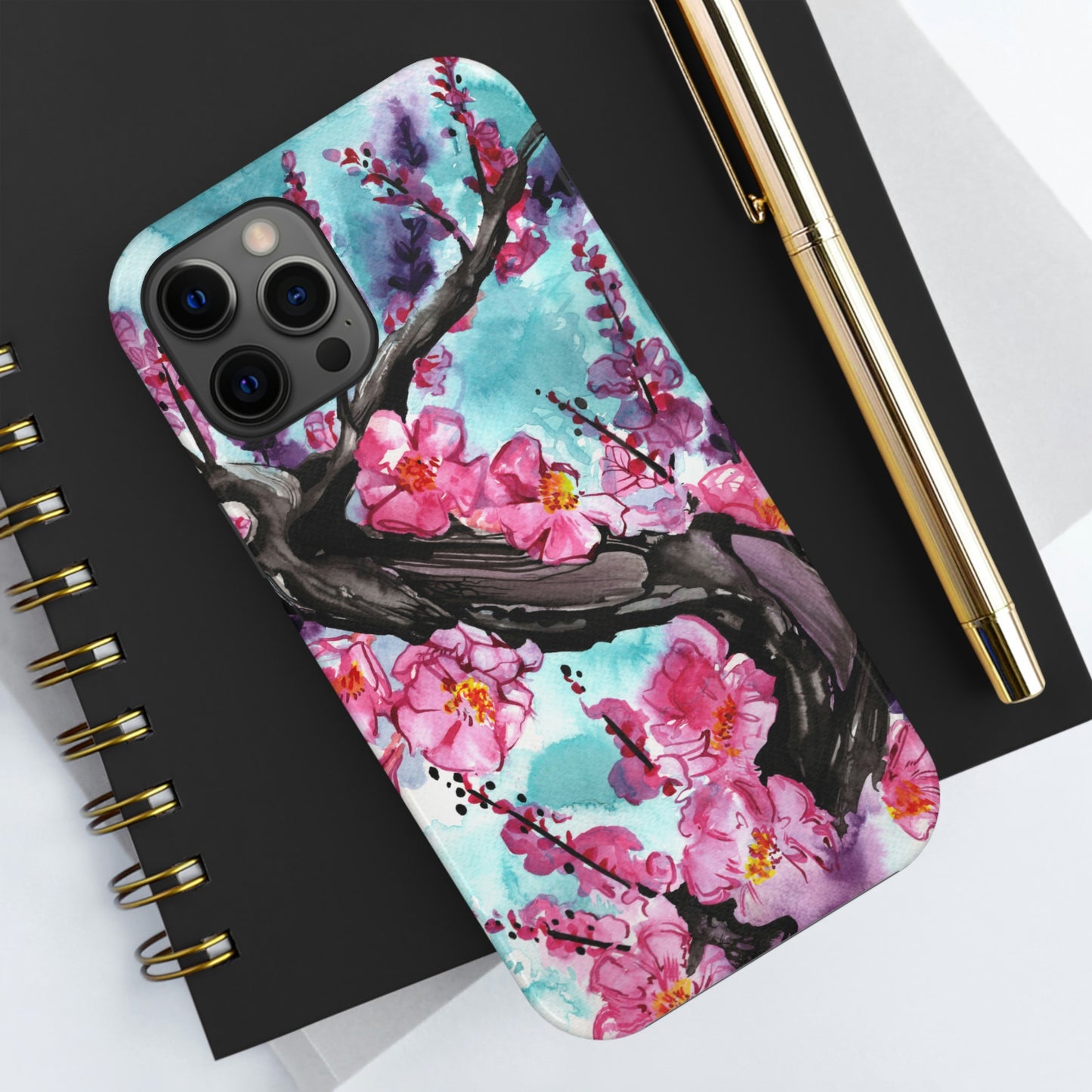 Liquid Flora Cherry Blossom iPhone Tough Case