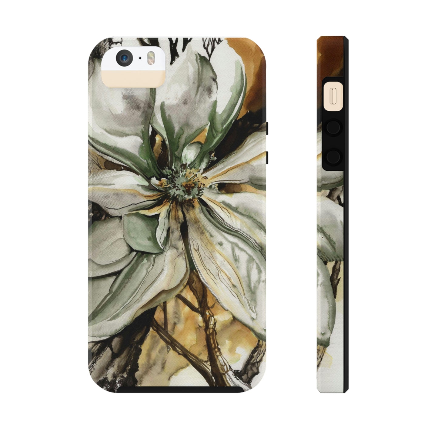 Liquid Flora Magnolia Tough iPhone Case