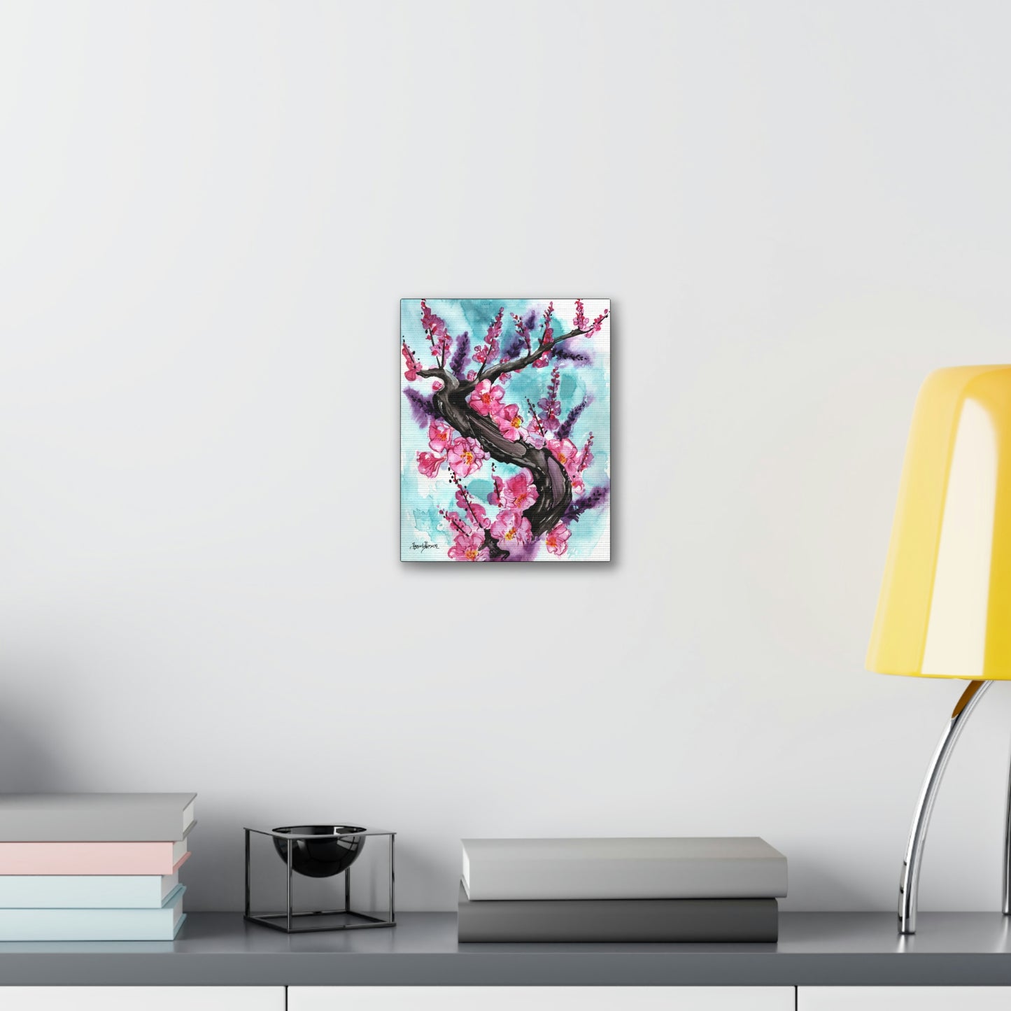 Liquid Flora Cherry Blossom Print on Canvas