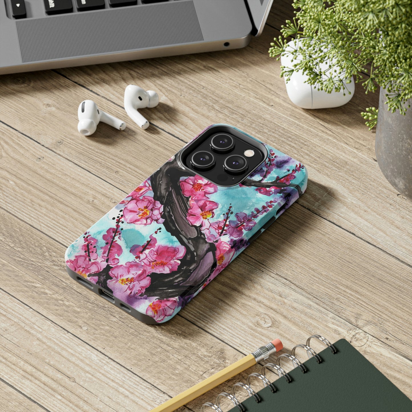 Liquid Flora Cherry Blossom iPhone Tough Case