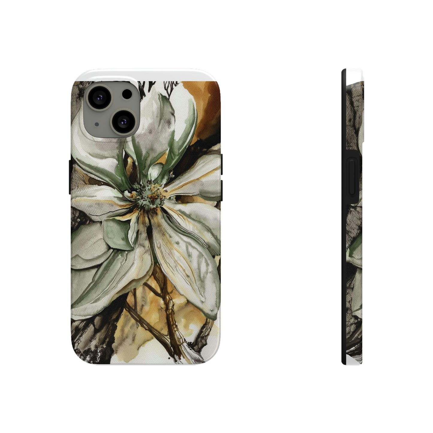 Liquid Flora Magnolia Tough iPhone Case