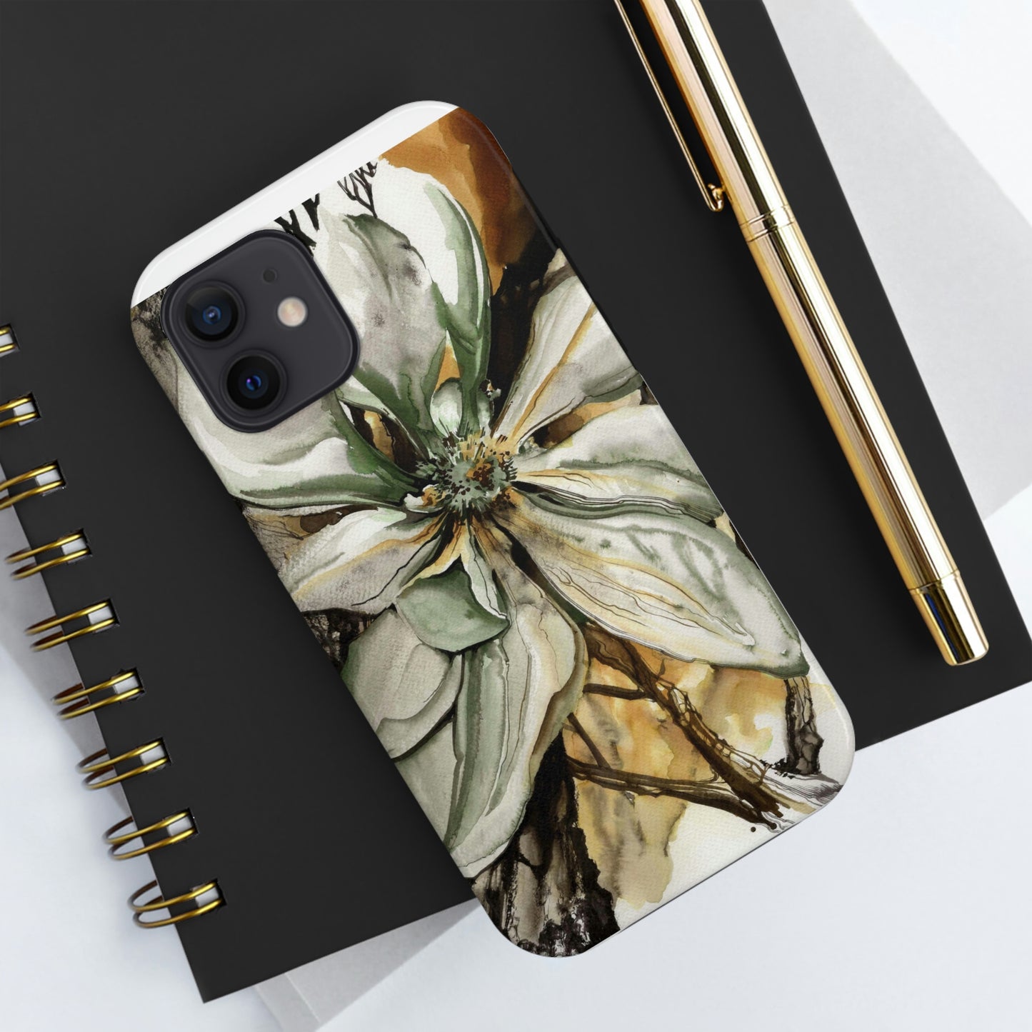 Liquid Flora Magnolia Tough iPhone Case