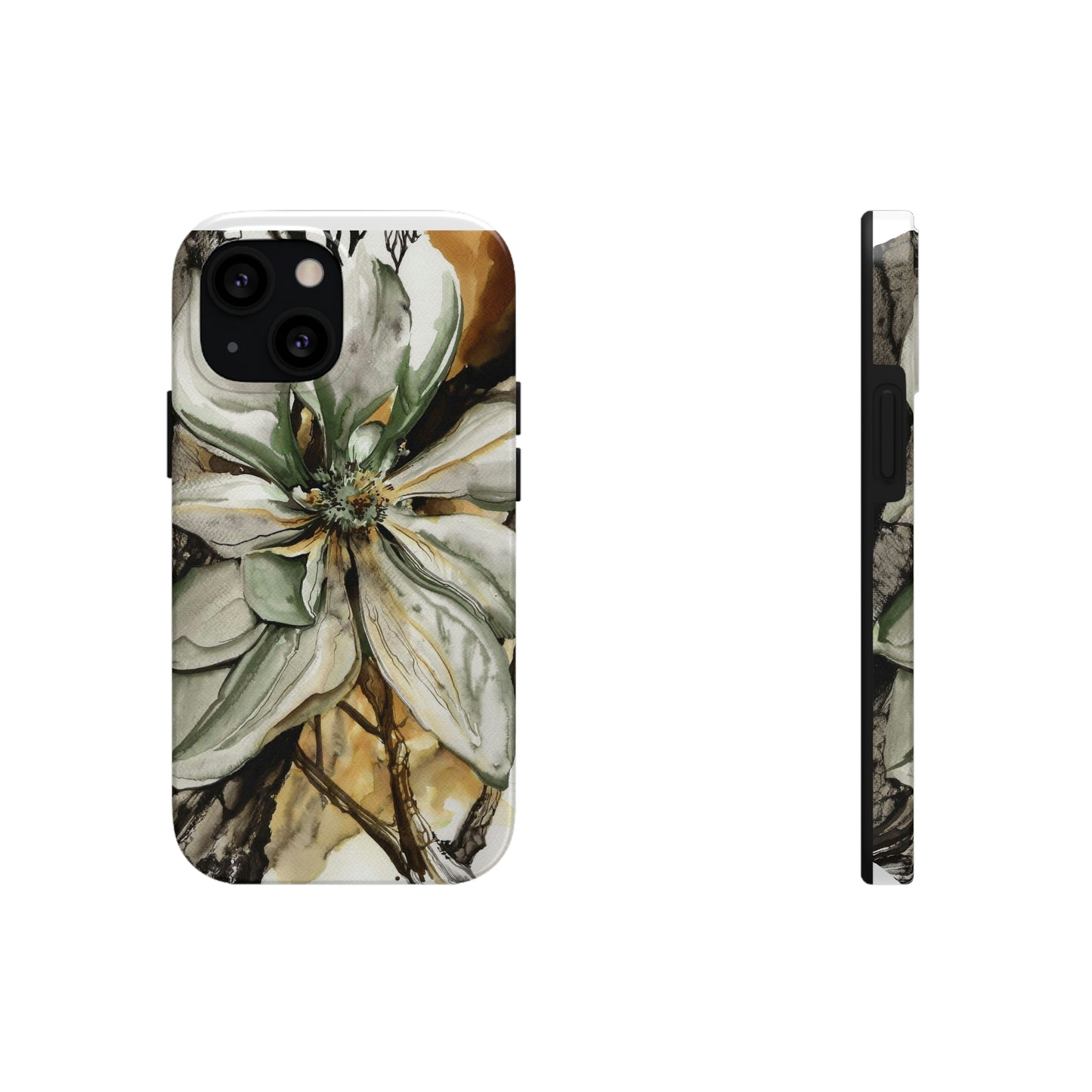 Liquid Flora Magnolia Tough iPhone Case